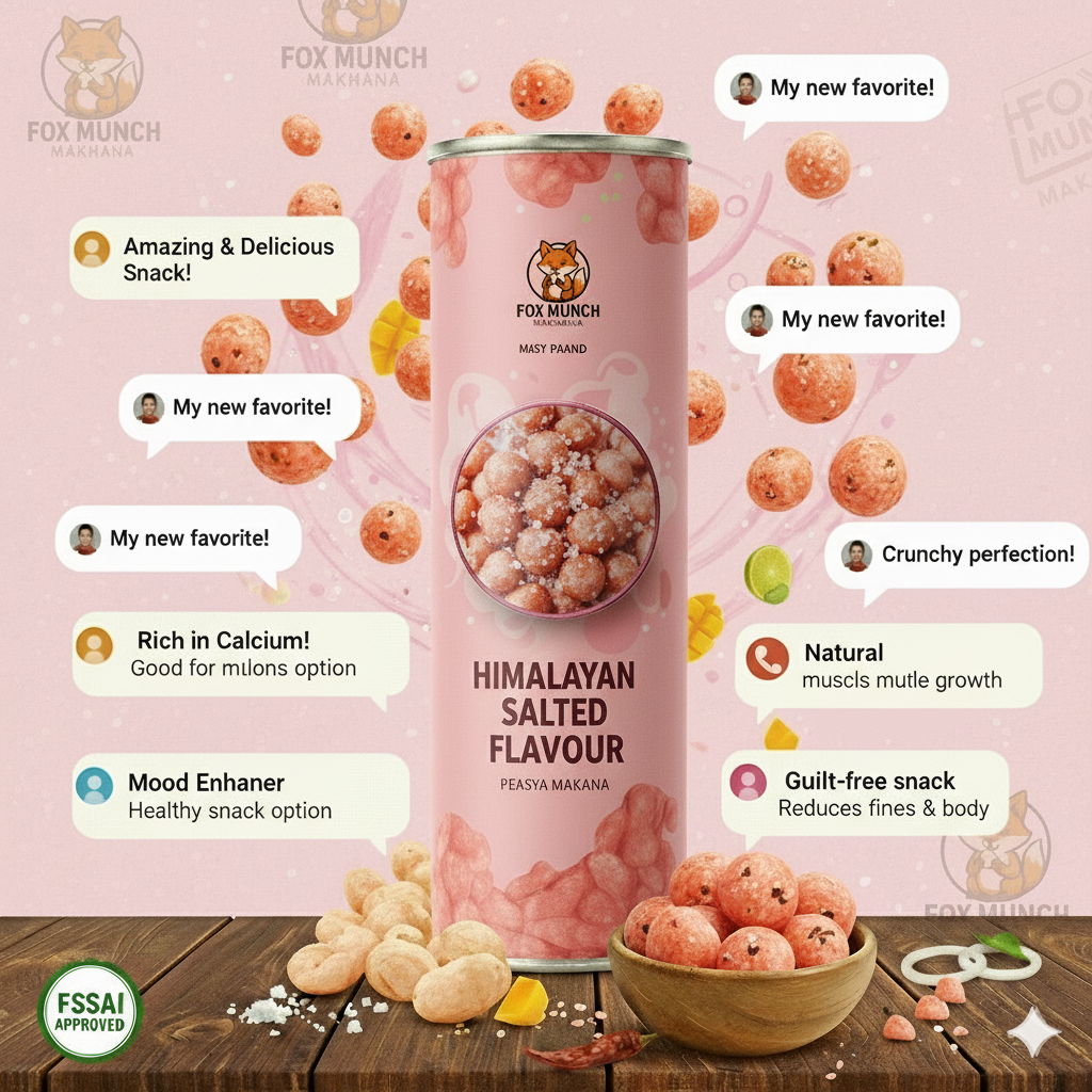 Fox Munch – Himalayan Salted Flavored Makhana (55g) Each pack