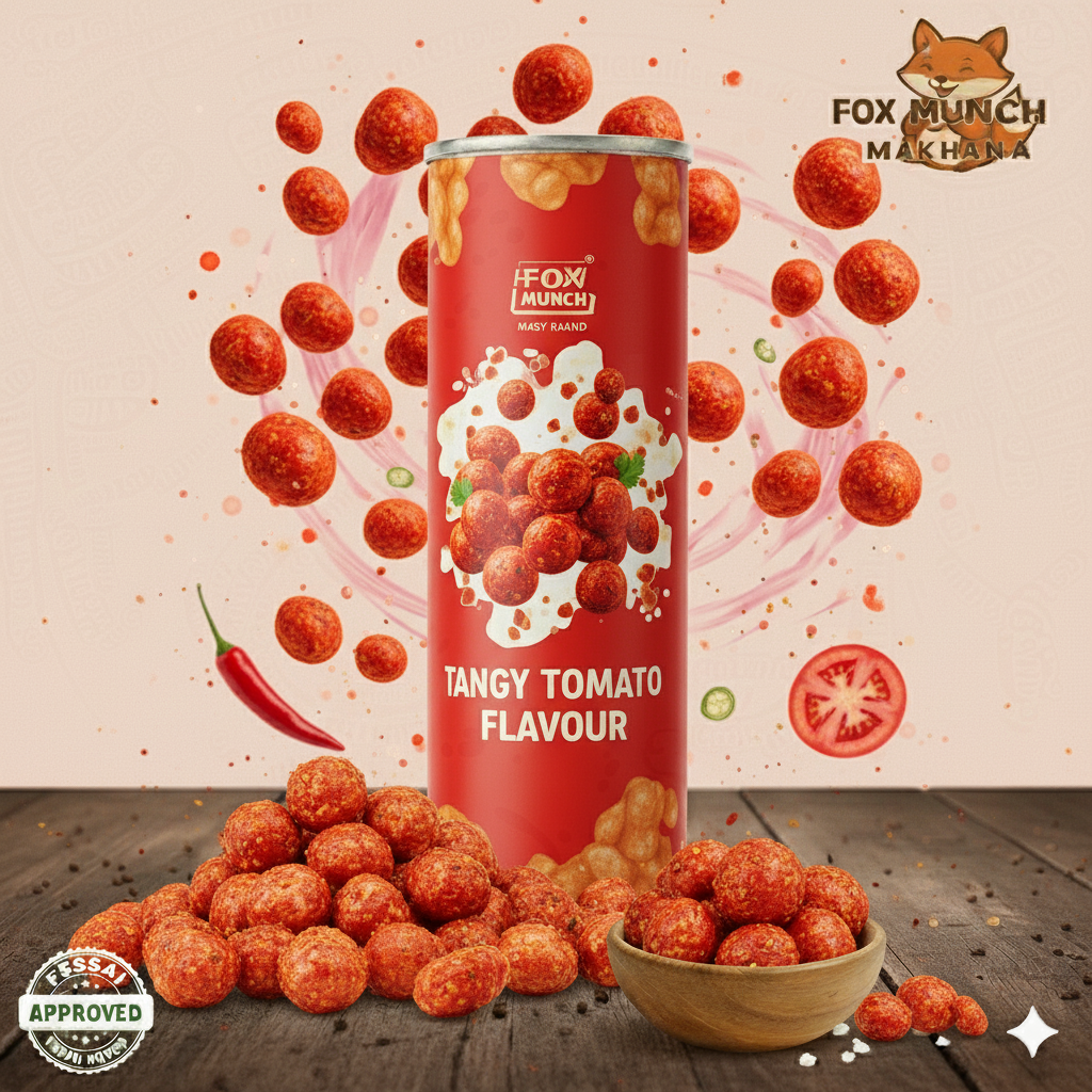 Fox Munch – Tangy Tomato Flavored Makhana (55g) Each pack