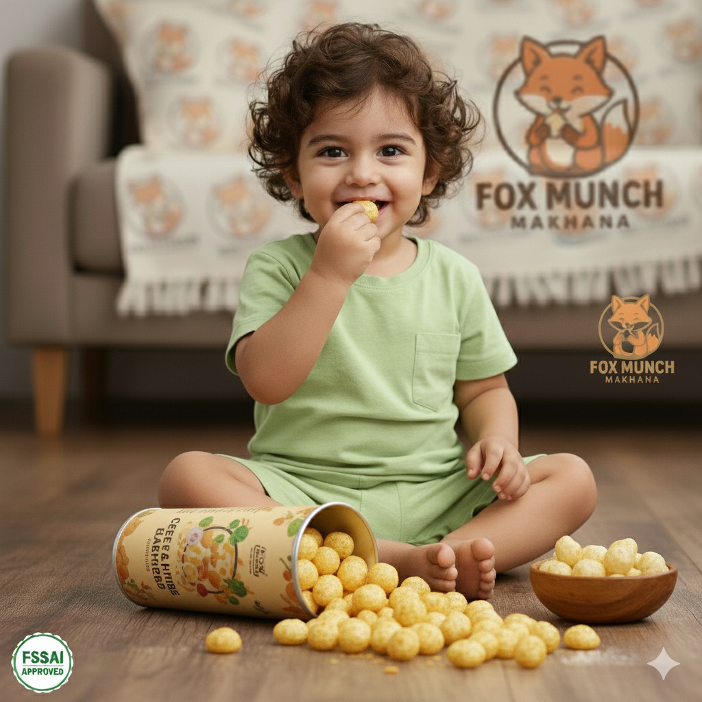 Fox Munch – Cheese & Herbs Flavored Makhana (55g) Each pack